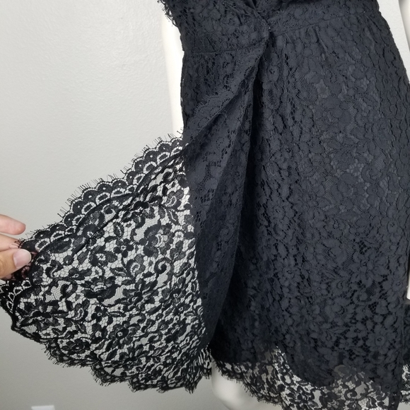 Balenciaga 2009 Black Lace Knee Length Dress Size 38 - Picture 8 of 12